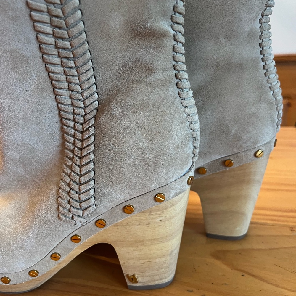 Veronica Beard Tan Suede Ankle Boots - Picture 6 of 11